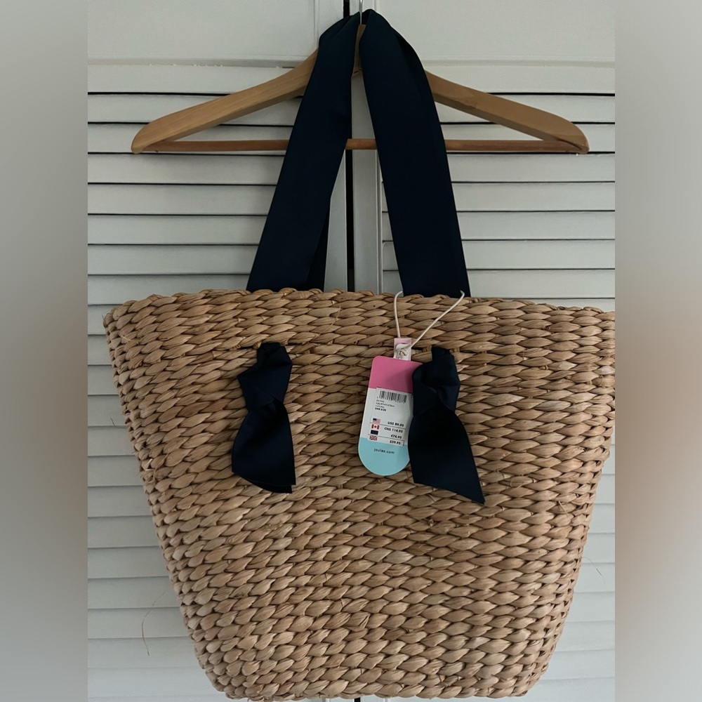 Joules Woven Straw Shopper Bag